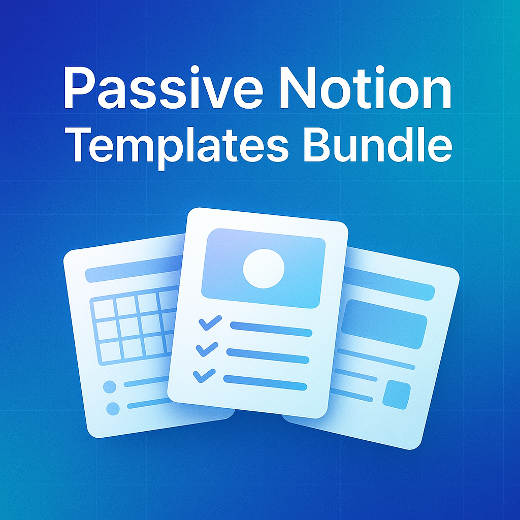 Passive Notion Templates Bundle